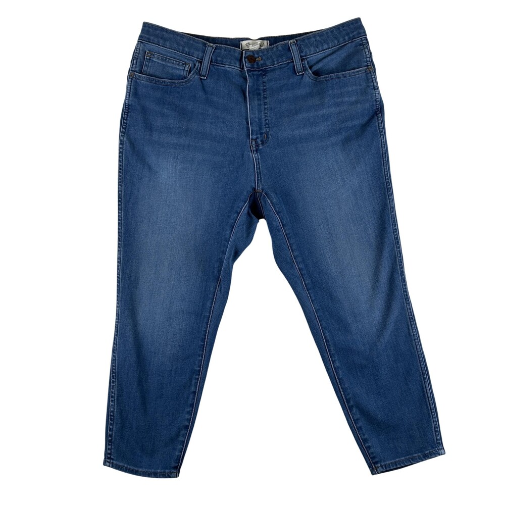 Madewell Curvy Roadtripper Jeggings Jeans Womens 32 P Blue High Rise Crop